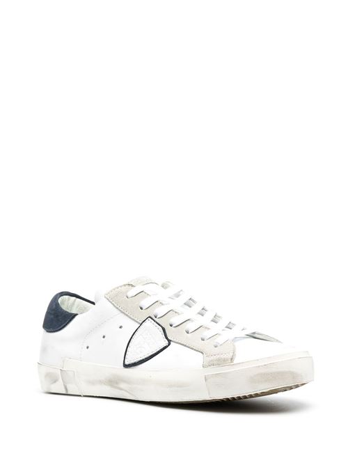 Sneakers uomo basse in pelle bianco/blu PHILIPPE MODEL | PRLUVX22
